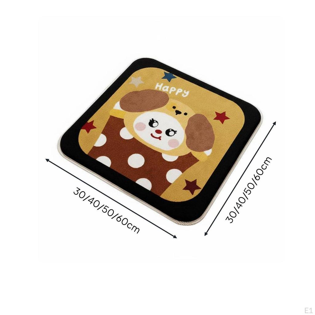Cartoon Seat Cushion Faux Cashmere Texture Chair NonSlip Bottom Luxurious Pad