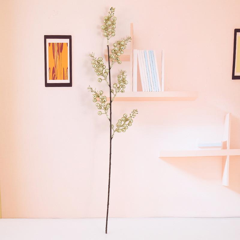 Faux Berry Christmas Flower Ornament With Sparkling Glitter Holiday Decor Home