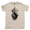 Bateau fantôme pirate Crâne Jolly Roger Tibias Scallywag Barbe Noire T-shirt Unisexe