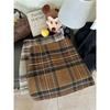 Gonna da Donna in Lana Nuovo Design Vita Alta Slim A-line Autunno Inverno 2025 Stile College Retro Fantasia