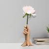 Hand Shaped Resin Vase Decorative Sculpture, Modern Desk Ornament for Living Room Shelf Display