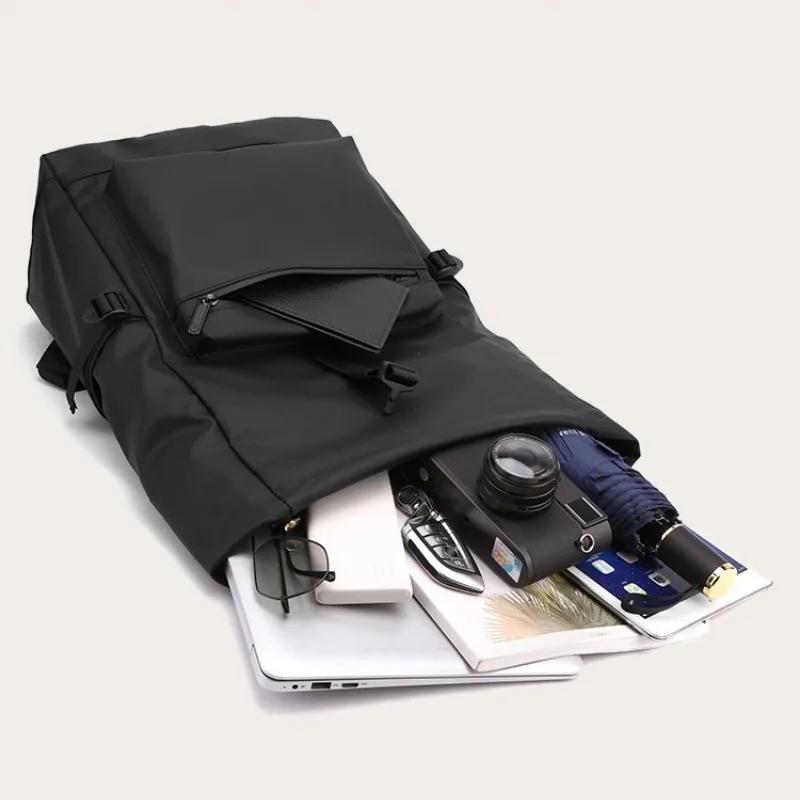 Men'S Senior Sense Of Business Backpack Large Capacity Laptop Backpack Fashion Lightweight Travel Sport Rucksack Computer Bag