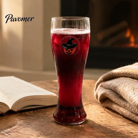 Regalo di Novità per le Feste per Amici Bicchiere da Birra da 400 ml, Tazza Bicchiere Spettrale Zucca Fantasma Gatto Nero Halloween Tè alla Frutta, Bicchieri Alti per Bar, Decorazione Cucina
