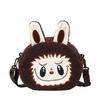 2025 New Popular Bubble Mart Oblique Span Bag Large Capacity Soft Touch Short Plush Children Shoulder Bags Ugly Cute Cartoon Kid Storage Crossbody Bag