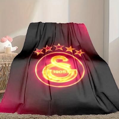 [1pc Galatasaray SK Blanket] All-Season Blanket - Cozy Blanket for Sofa Couch Home Decoration, Digital Printed Nap Blanket