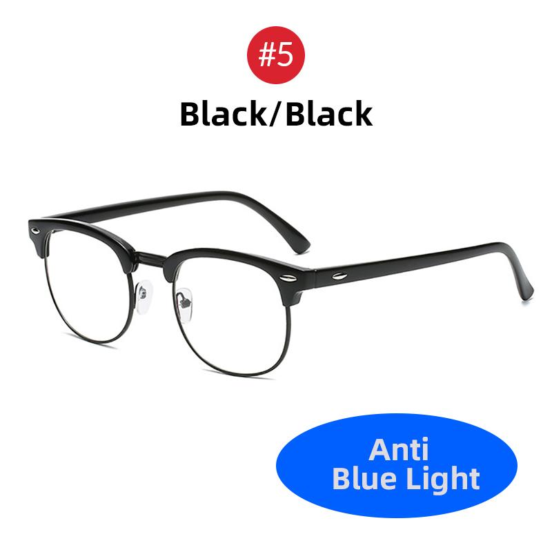 VIVIBEE Vintage Anti Blue Light Blocking Glasses Men Square Ray Filter Women Gaming Eyeglasses Black Frames Computer Eyewear