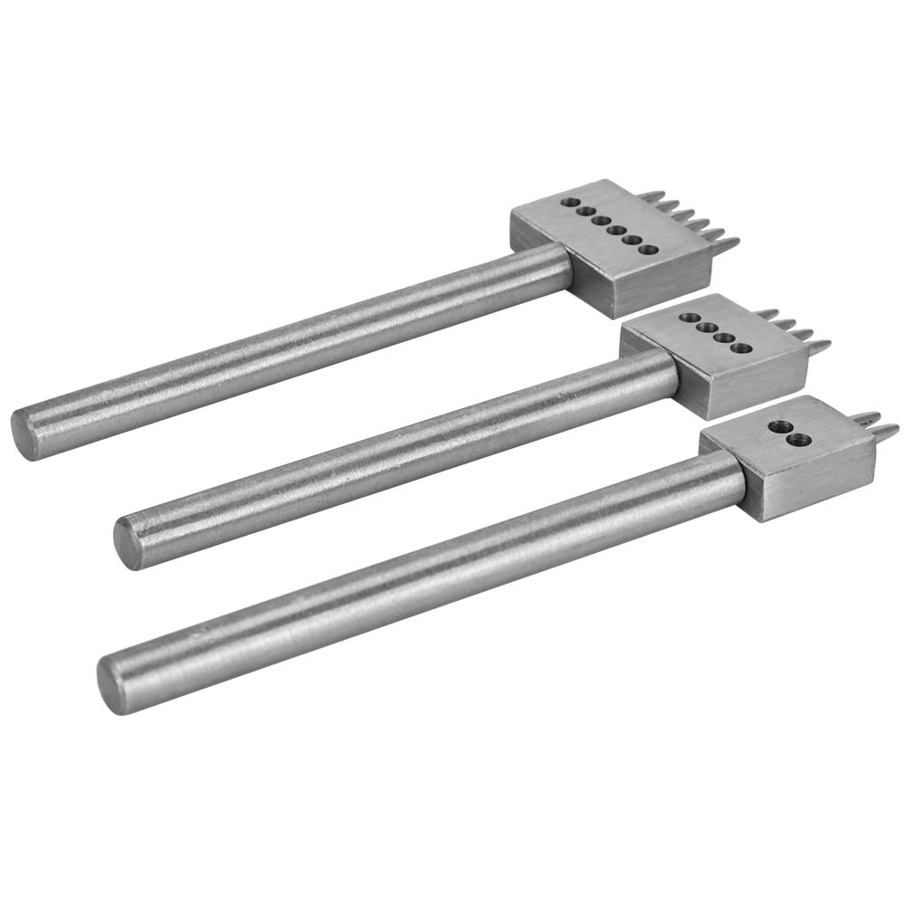 3pcs Prong Craft Stitching Hole Punch Tool Prong DIY Hand‑made Sewing Lacing Craft Tool