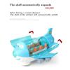 Plastic LED Lights Music Airplane Toys Blue/Pink Aircraft Toy LED Plane Model  Birthday Gift