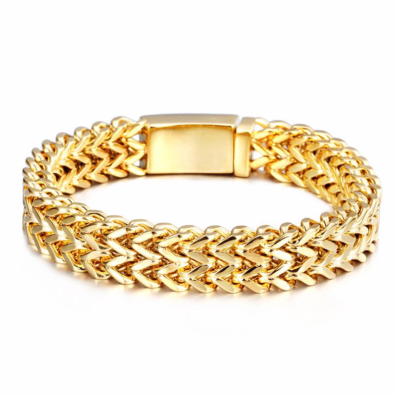 European & American Titanium Steel Men's Fish Scale Bracelet