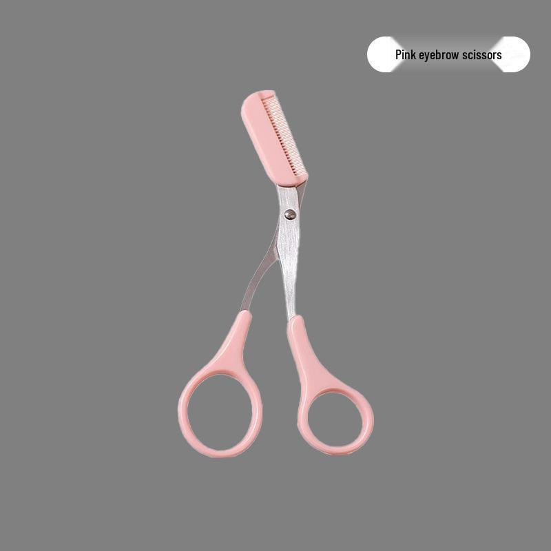 Portable Crescent Eyebrow Shaver Set - Anti-Scratch Beauty Scissors & Trimmer for Beginners