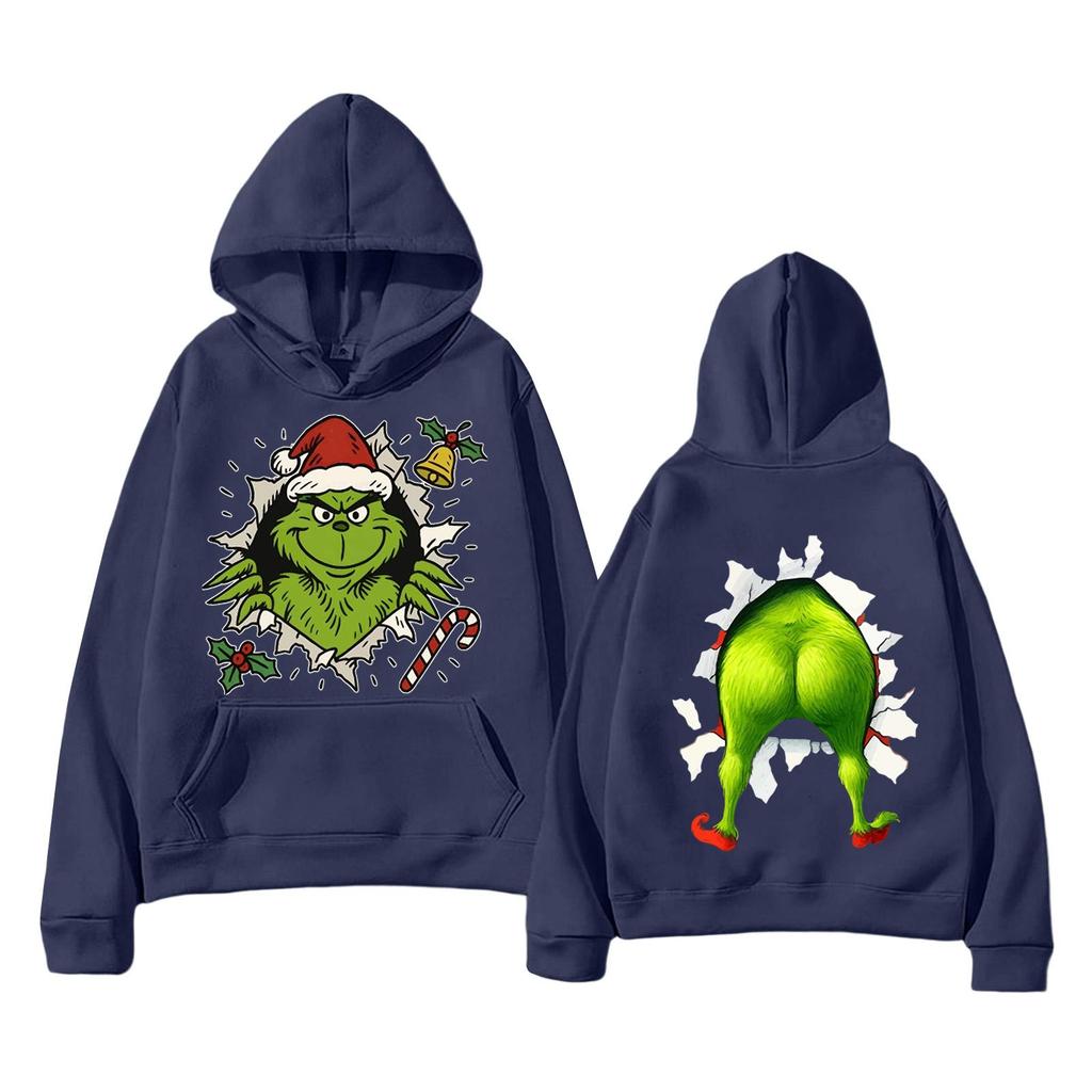Women's Casual Christmas Letter Print Hoodie with Pockets