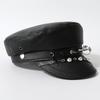Leather Rivet Show Navy Hat Skinny Cap Niche Punk Hip Hop Beret