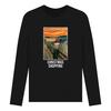 Apoh Unisex Adult Christmas Shopping Edvard Munch Long-Sleeved T-Shirt