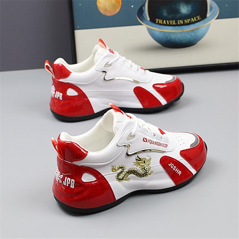 Fashion Couple Sneakers Fashion Leather Casual Shoes Summer Breathable Mesh Shoes Lightweight Sport Running Shoes for Men Tenis De Mujer