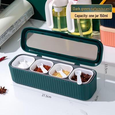 ZISIZ Household Four-Grid Seasoning Box Set