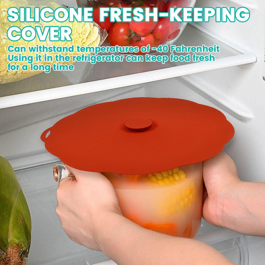 5Pcs Silicone Lids Bowl Preservation Cover Sealed Suction Lid Fits Cups, Bowls, Plates, Pots, Pans, Food Storage Kitchen Gadgets
