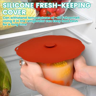5 Pièces Couvercles en Silicone Couvercle de Conservation pour Bol Couvercle à Ventouse Hermétique S'adapte aux Tasses, Bols, Assiettes, Casseroles, Poêles, Rangement Alimentaire Gadgets de Cuisine