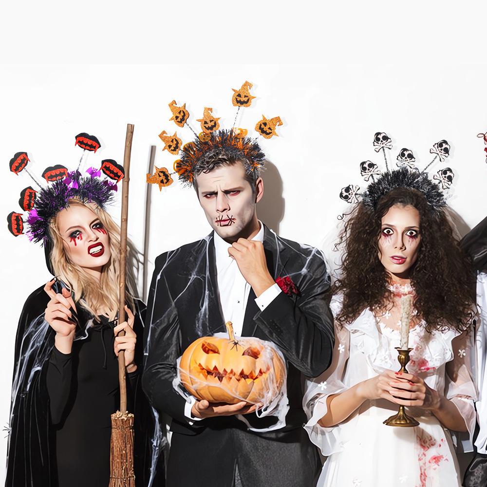 New Halloween Headband, Holiday Party Horror Pumpkin Headband, Ghost Festival Decoration, Creative Bat Headband