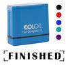 Printtoo Finished Self Inking Rubber Stamp Pre-Inked Office Stamp- Home Office Business Stationery, Black- 42 x 9