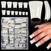 120/504 Pieces Short Curved Duck Nail Tips Half Cover Press On Nail Beginner Friendly Nail for Easy DIY Nail Art