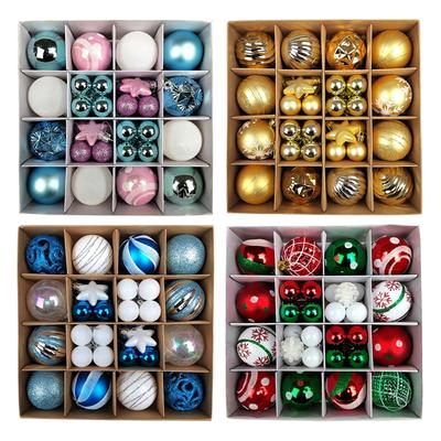 42 Pieces Christmas Balls Ornaments Decorative Shatterproof 3cm-6cm Baubles Assortment for Party Holiday Wedding Home