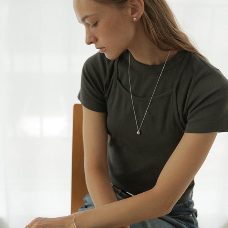modernlike 14k gold-filled silver cotton ball pin earrings