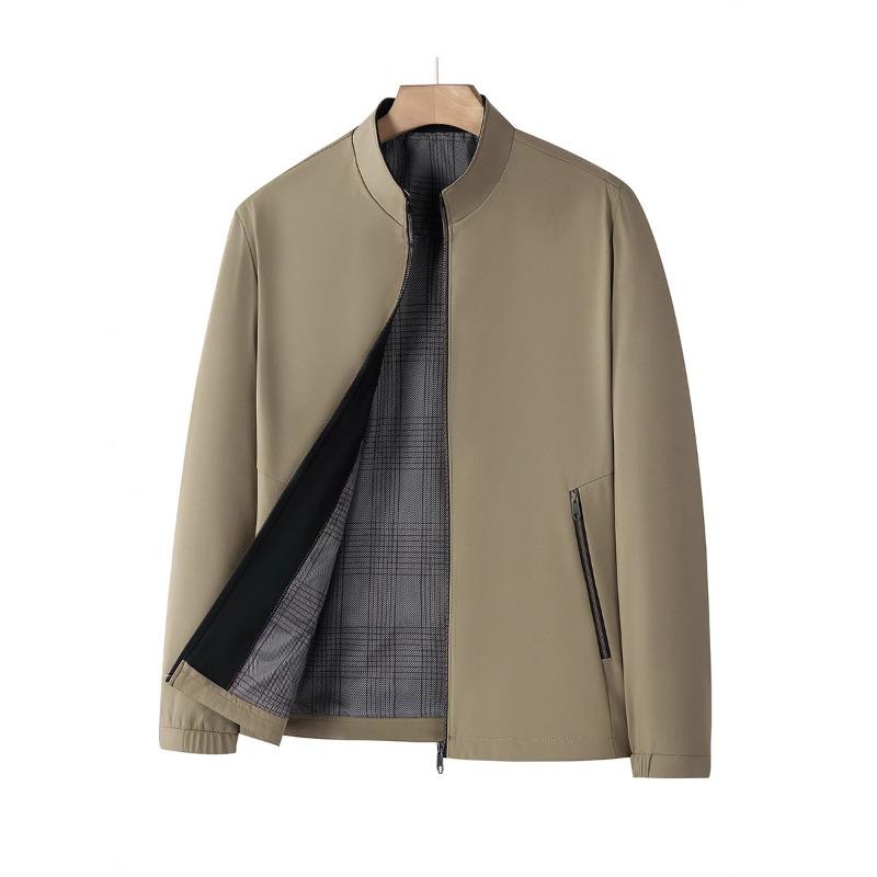 Jacket Men's Autumn New Style Middle-aged Dad Business Casual Stand Collar Zipper Men's Jacket
