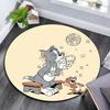 Tom and Jerry2 Round Area Rug,Carpet Rug for Living Room Bedroom Sofa Playroom Decor,Non-slip Floor Mat