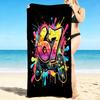 1Pc Colorful Celebration Beach Towel, Quick Dry, Multi-Use for Beach Pool Gym Yoga Home Travel, Christmas, Halloween, Xmas Gift M928144