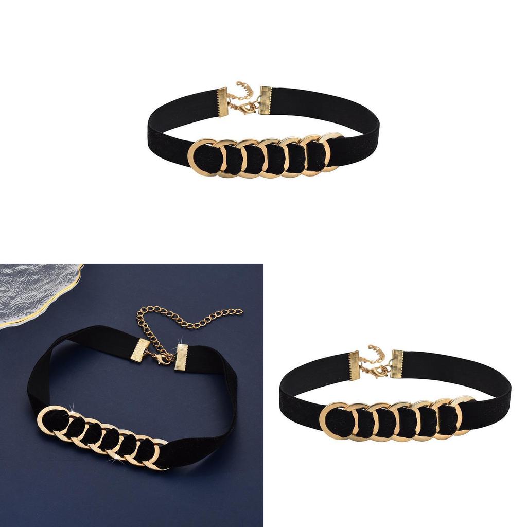 Geometric Style Womens Hip Hop Circle Choker Necklace For Fashion Casual Wear