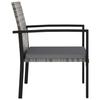 VidaXL Chaises de salle à manger de jardin 4 pcs Résine tressée Gris