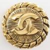 Chanel COCO Mark Earring Vintage Plated Gold 23g Women Used