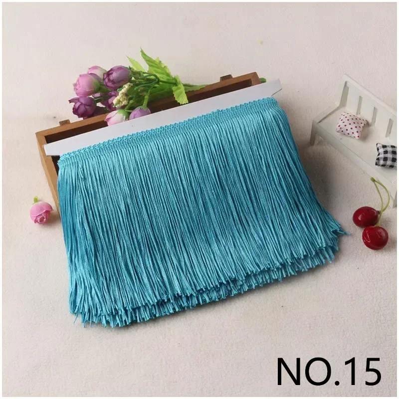 10M 10-30cm Meetee Fransar Tofsar Fransade Väskor Dekorativa Garner Fransar för Gardiner Kläder Spetsband Tygaccessoarer