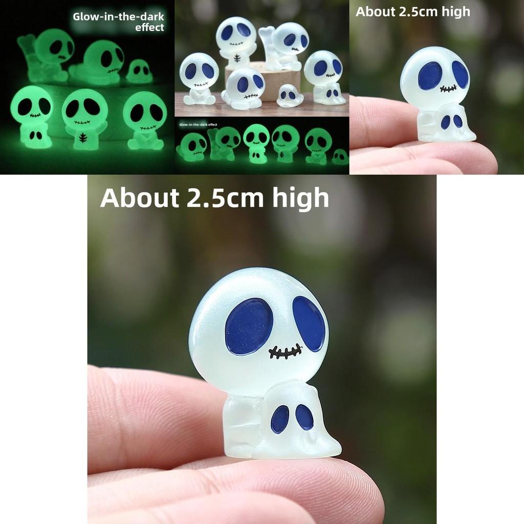 Mini Lightup Ghost Resin Figurine Creative Micro Landscape Diy Scene Decor For Kids And Collectors