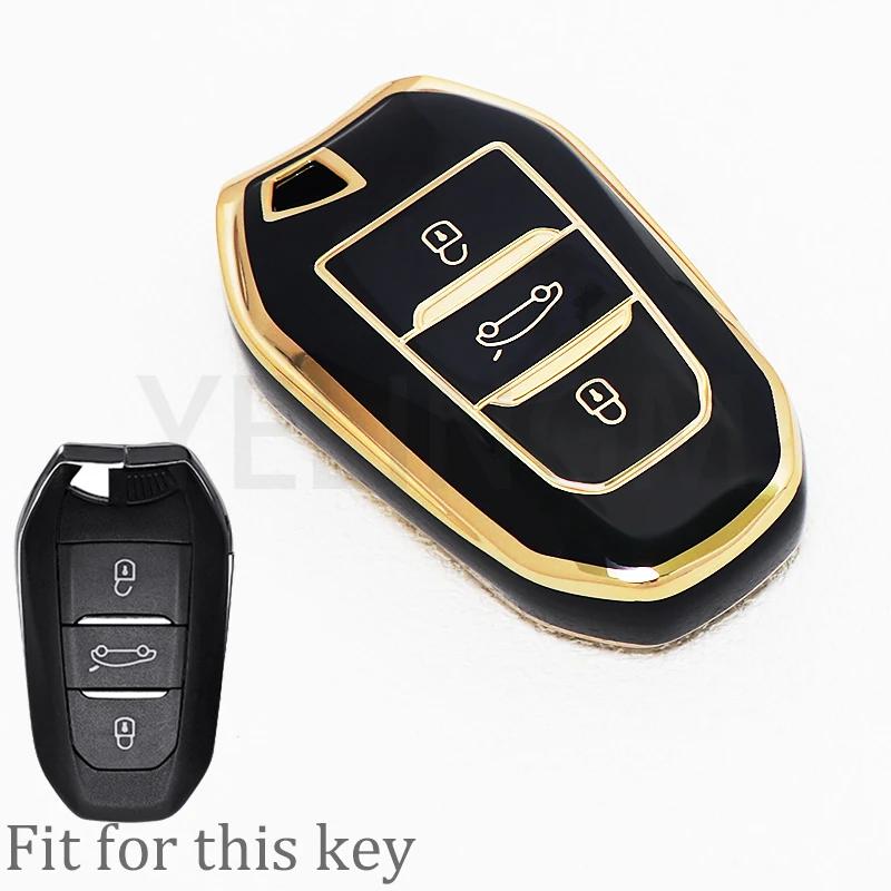 Key Shell Fob Cover Keyring For Peugeot 2008 3008 5008 308 508 For Opel Grandland X Mokka Corsa Insignia Accessories