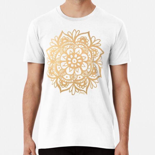 

Gold Mandala Flower S to 5XL Made in the AU/USA T-Shirt XL