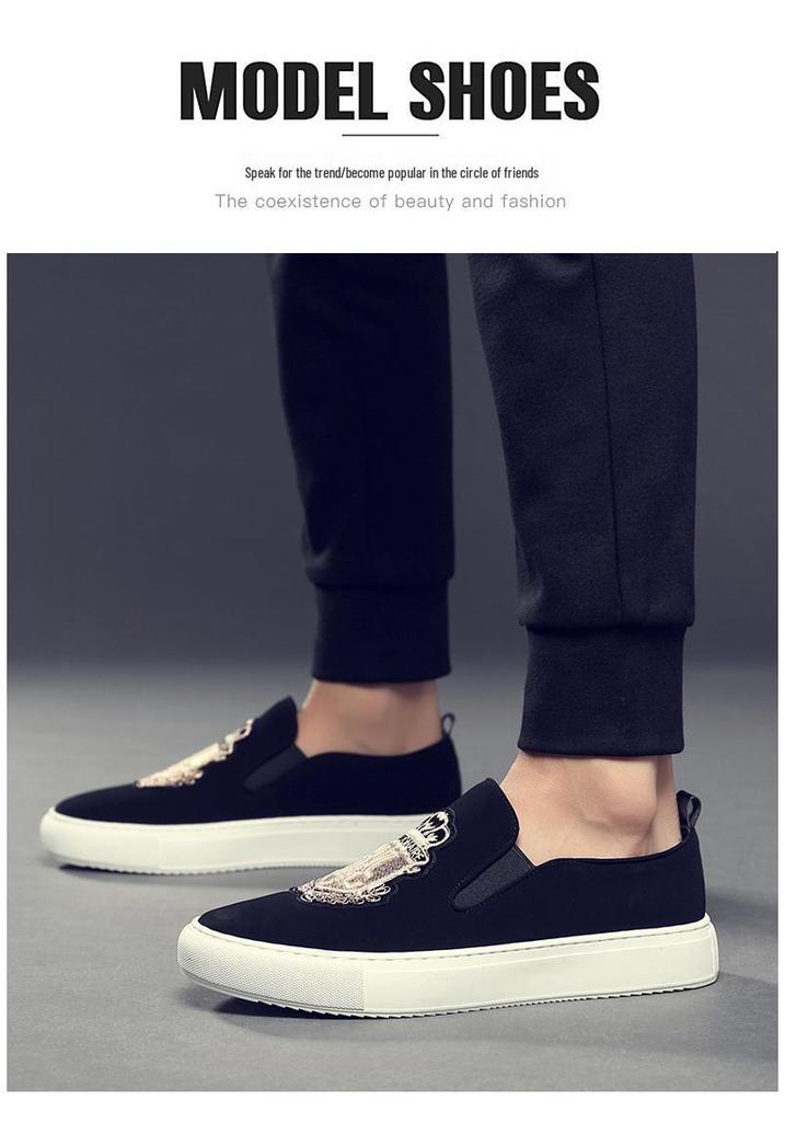 Men's Trendy Casual Slip-on Loafers: Lightweight, Comfortable, Versatile Korean-Style Shoes