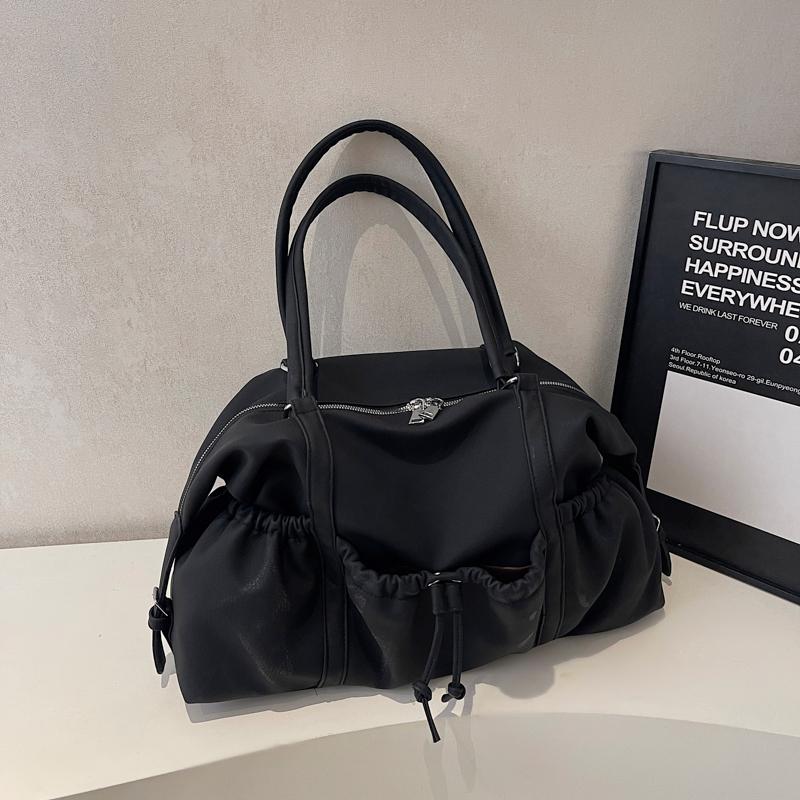 Elegant PU Tote Bag for Women – Fashionable Drawstring Bottom Design with Adjustable Shoulder Strap, Perfect for Work & Daily Use