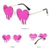 Modern Heart Shape Sunglasses For Ladies And Teens Frameless Eyeglasses For Photo Props And Costume Accessories