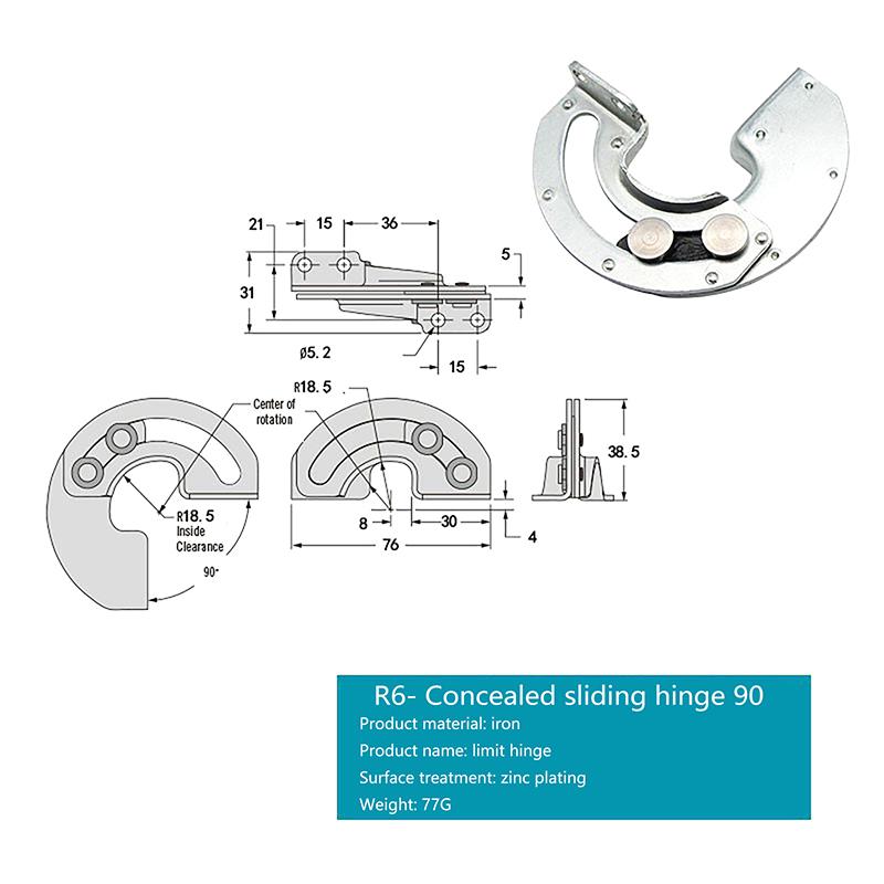 

2 PCS Hinge Fixed Bisagras Furniture Hardware Hidden 90 Degree Hinge Industrial Equipment Cabinet Door Sliding Limit серебряный