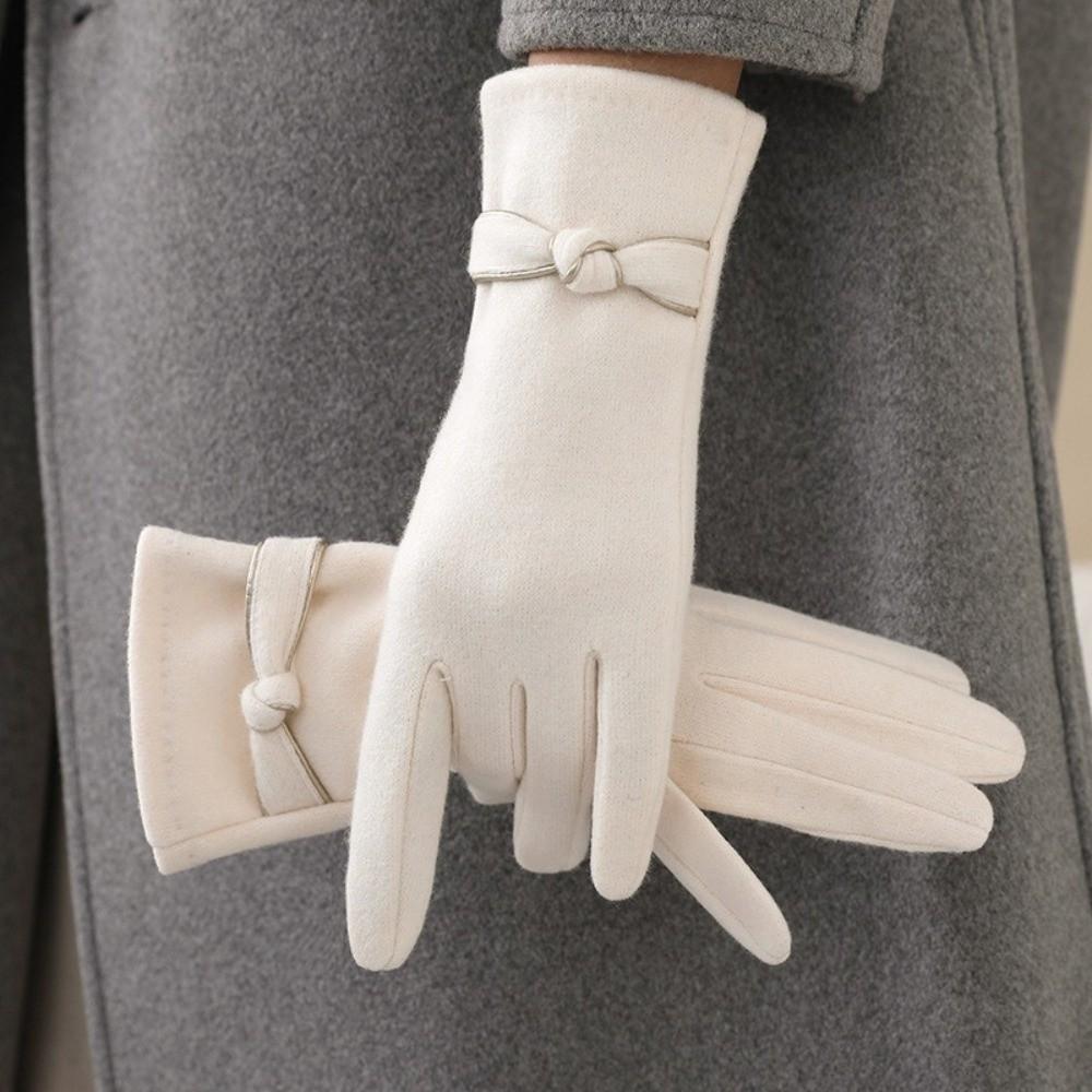 Windproof Women Winter Gloves Velvet Lined Warm Gloves Imitation Cashmere Gloves  for Winter Use