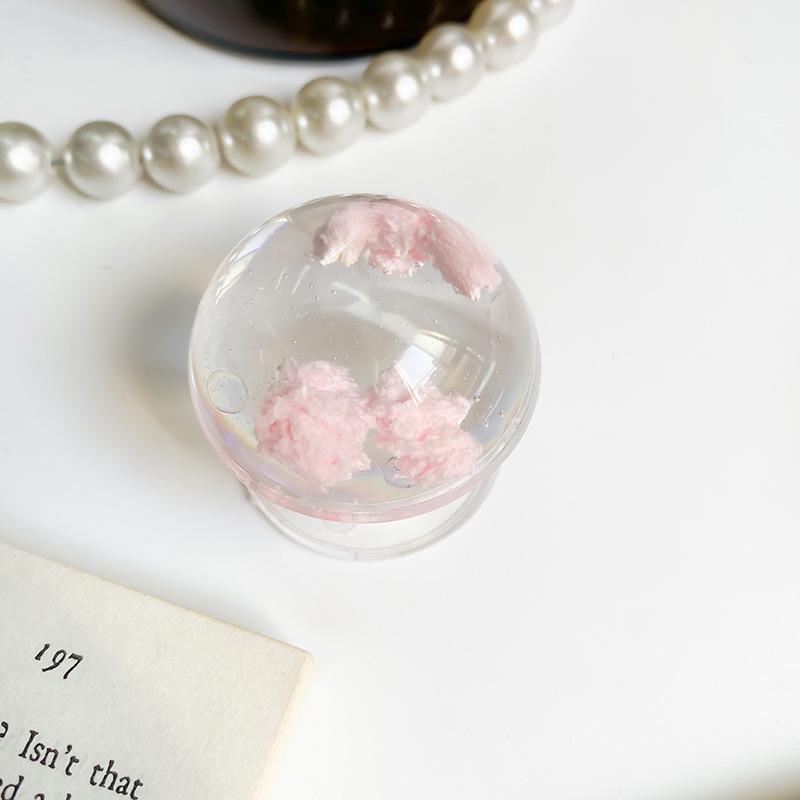 

Crystal Ball Mobile Phone Airbag Bracket Solid Color Cloud Simple Transparent Paste Desktop Lazy Support