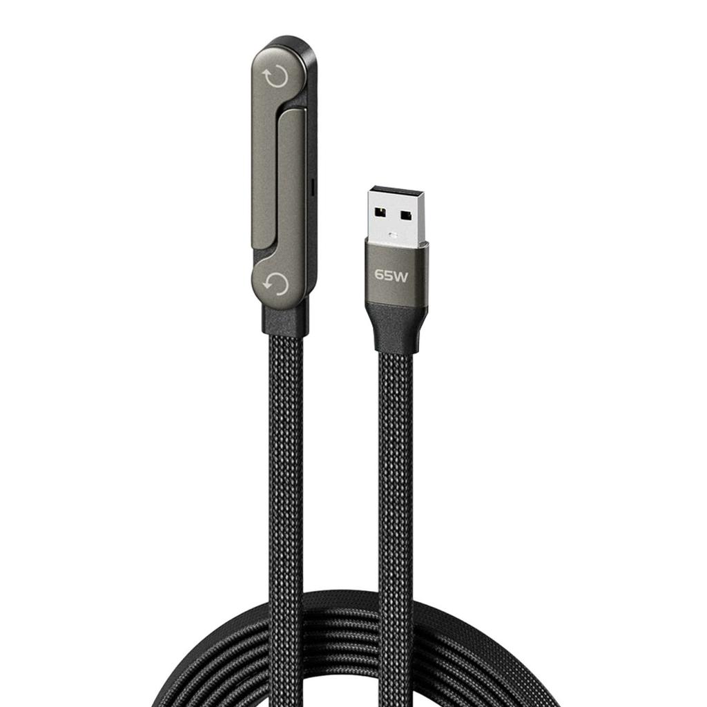 240 Вт/65 Вт Невидимий тримач Зарядний кабель Швидкісний шнур з обплетенням з вбудованою підставкою для телефону для iPhone 17