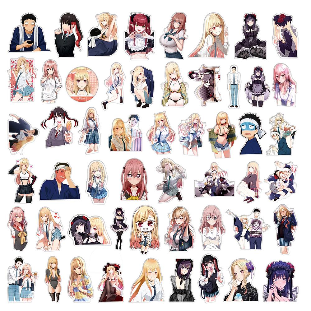 10/30/50pcs Kitagawa Marin Anime My Dress Up Darling Stickers Decals DIY Water Bottle Phone Luggage Cute Cartoon Sticker Packing