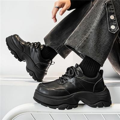 Autumn and Winter New British Style Thick Sole Height Increasing Casual Versatile Sports Men's Shoes for All Seasons Outdoors