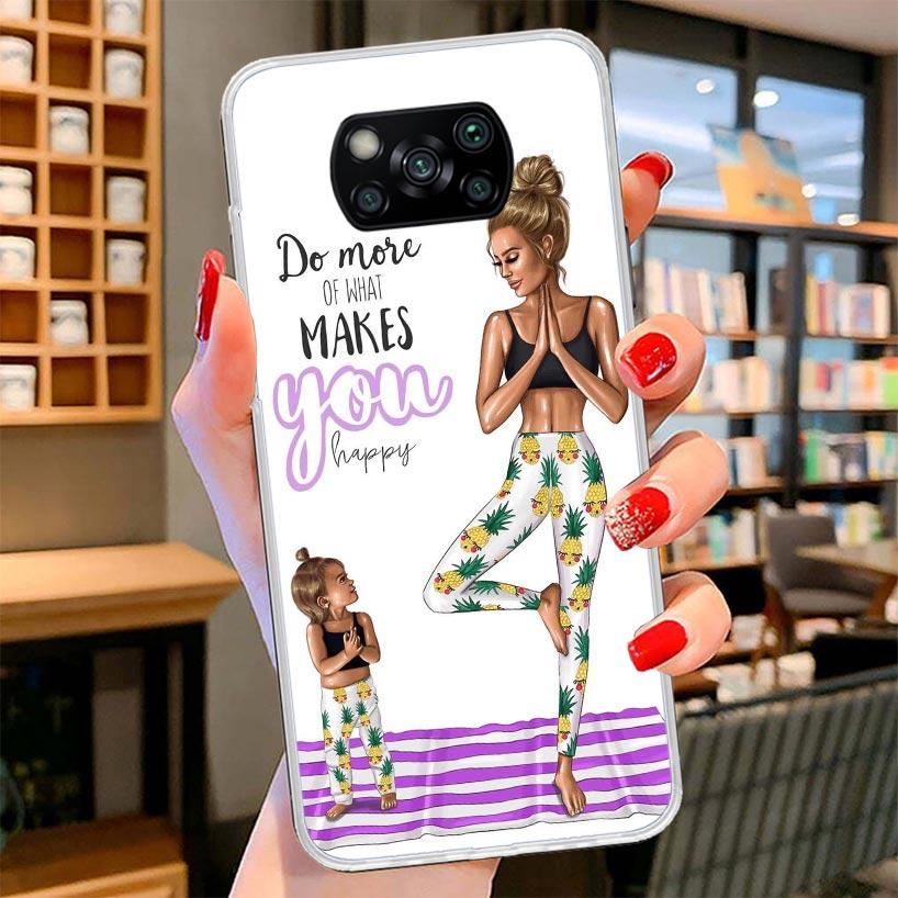 Mom Baby Girls Cover Phone Case For Xiaomi Poco F7 Ultra X7 X6 X5 Pro M7 Redmi 15C 15 13C 13 12C 12 10C 10 9A 9C 9T 9 Shell Poco