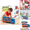 Childrens Large Track Car Set With Collapsible Metal Vehicles For Indoor Play And Development