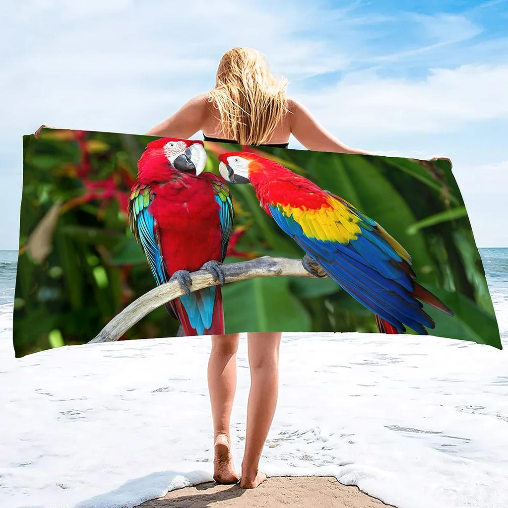 Wildlife Animals Beach Towel,Oversized Microfiber Pool Shower Bath Swimming Towel,Soft Thin Quick Dry Sand Free Towel Gift Decor