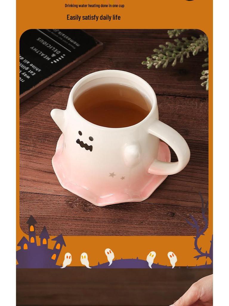 Tazza da Caffè in Ceramica Fantasma Fantasma Magico - Coppia di Tazze Sprite di Halloween Eccentriche