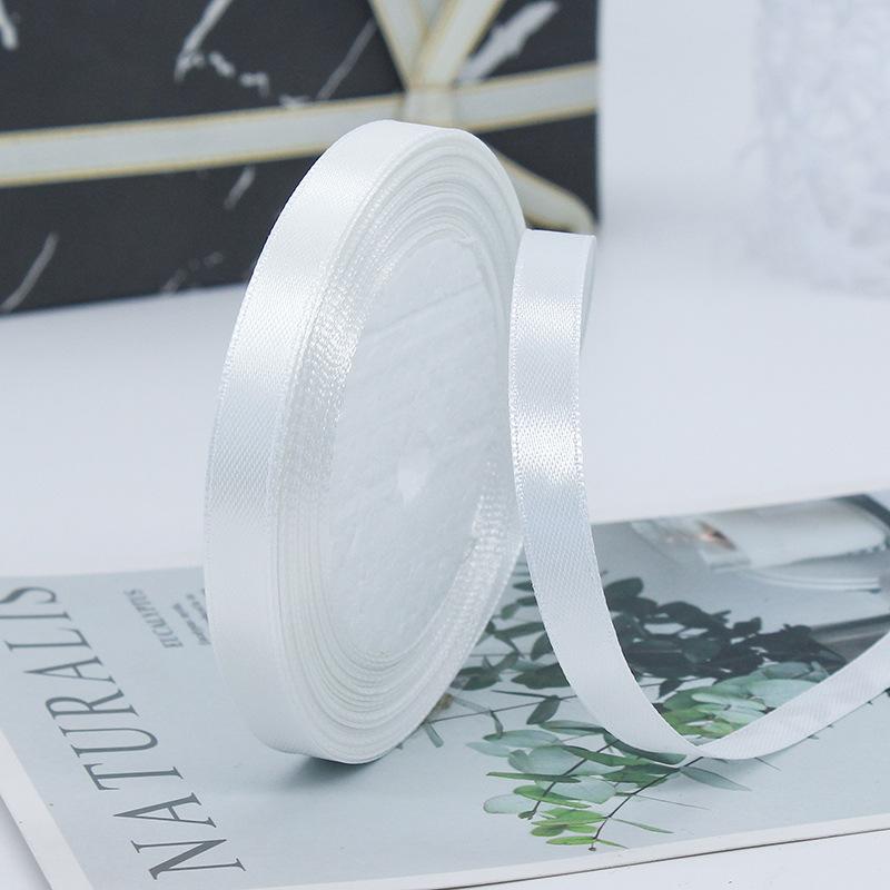 Factory Wholesale 1.5 Inches Single Sided Pastel Satin Ribbon Decorative Polyester Fabric Solid Logo Hair Gift Decoration